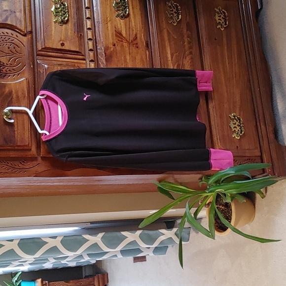 💚NWT Girl's Puma Pink & Black Reversible Top - Picture 6 of 12